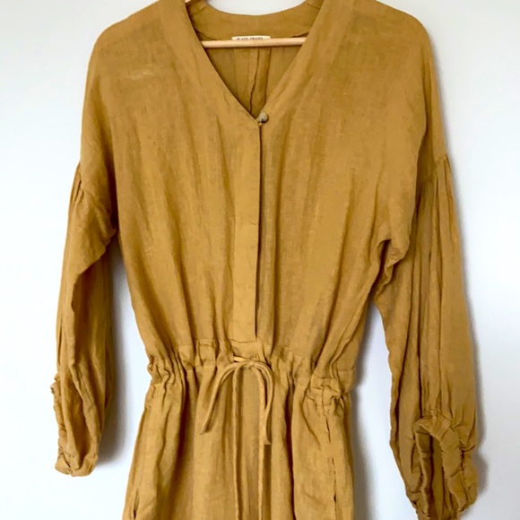 Black Crane linen jumpsuit - Picture 2 of 6